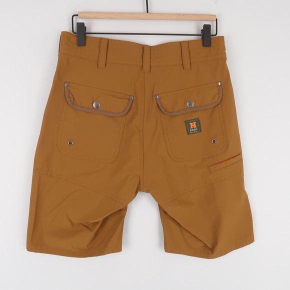 Howler Bros Watermans Work Shorts Mens 28 Brown Ripstop Stretch Nylon Outdoor - Picture 2 of 8